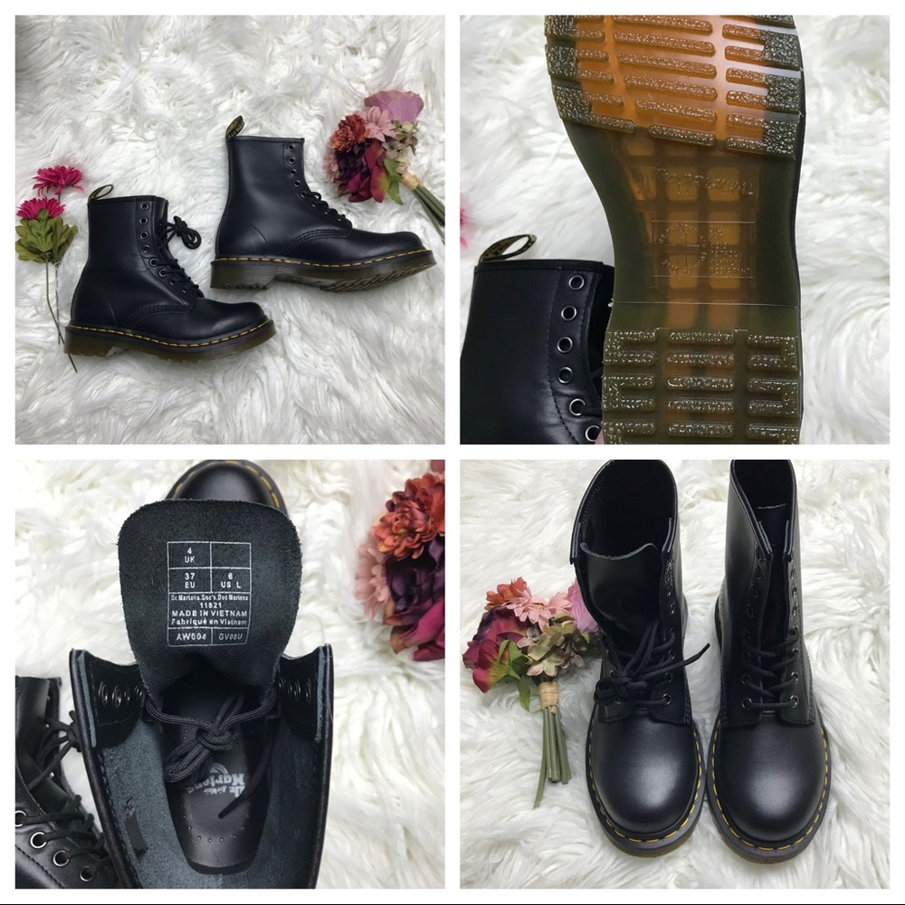 New! Dr Marten 1460 Black Leather Combat Boot - Picture 9 of 12